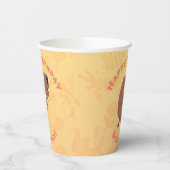 Gobelets En Papier Belle chanteuse capybara anniversaire personnalisé (Gauche)