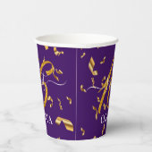 Gobelets En Papier Belle Confetti violet sucré 16 Seize (Droite)