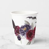 Gobelets En Papier Belle déplaisante | Roses gothiques foncés avec ch (Recto)