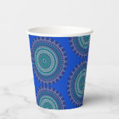 Gobelets En Papier Belle fête bleue et verte (Verso)