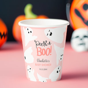 Gobelets En Papier Belle Halloween fantômes baby shower rose