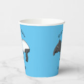 Gobelets En Papier Belle illustration de tapir de dessin animé (Gauche)