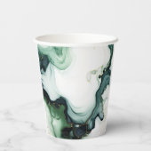 Gobelets En Papier Belle marbre vert Turquoise Agate (Verso)