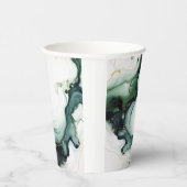 Gobelets En Papier Belle marbre vert Turquoise Agate (Droite)