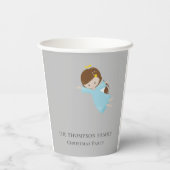 Gobelets En Papier Belle Nativité Manger Boire Soyez Joyeux Noël (Verso)