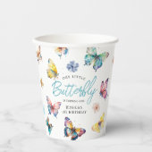 Gobelets En Papier Belle papillons Fête d'anniversaire de la fille (Recto)