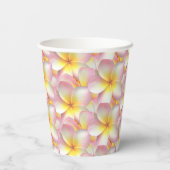 Gobelets En Papier Belle Pastel Frangipani Plumeria Fleurs (Verso)