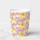 Gobelets En Papier Belle Pastel Frangipani Plumeria Fleurs (Droite)