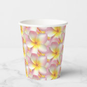 Gobelets En Papier Belle Pastel Frangipani Plumeria Fleurs (Recto)