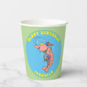 Gobelets En Papier Belle pelouse de dessin animé avec maracas (Verso)