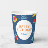 Gobelets En Papier Belle piscine d'été Caractère Fruit Anniversaire (Verso)