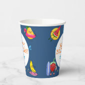 Gobelets En Papier Belle piscine d'été Caractère Fruit Anniversaire (Gauche)