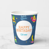Gobelets En Papier Belle piscine d'été Caractère Fruit Anniversaire (Recto)