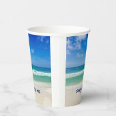 Gobelets En Papier Belle plage Photo Custom Seaside Mariage Party (Droite)