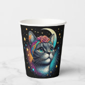 Gobelets En Papier Belle tasse de papier chat ! (Verso)