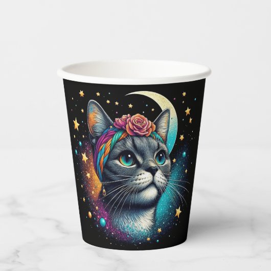 Gobelets En Papier Belle tasse de papier chat ! (Recto)