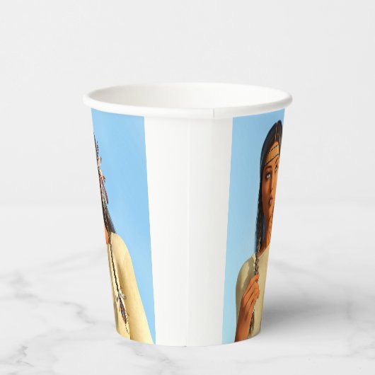 Gobelets En Papier Belle tenue autochtone amérindienne (Droite)