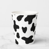 Gobelets En Papier Belle vache noire et blanche moderne (Verso)