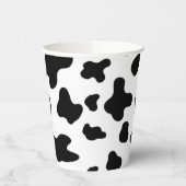 Gobelets En Papier Belle vache noire et blanche moderne (Gauche)