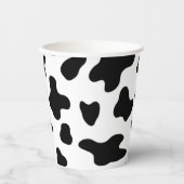 Gobelets En Papier Belle vache noire et blanche moderne (Recto)