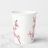 Gobelets En Papier Belles fleurs de cerisiers roses (Droite)