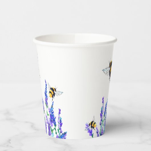 Gobelets En Papier Belles fleurs de printemps et tasses en papier d'a (Gauche)