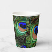 Gobelets En Papier Belles plumes de paon (Droite)