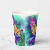 Gobelets En Papier Belles tasses de papier perroquet couleur (Droite)