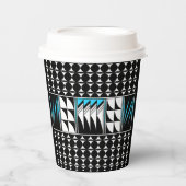 Gobelets En Papier Bénédiction de plumes du sud-ouest en turquoise (Recto)