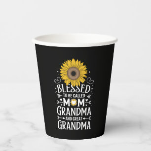 Gobelets En Papier Bénie d'être appelée maman grand-mère Grand Tourne