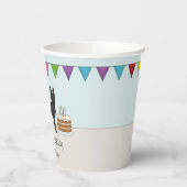 Gobelets En Papier Berger Allemand Noir coloré Joyeux anniversaire (Gauche)