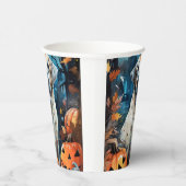 Gobelets En Papier Berger Anatolien D'Halloween Avec Peur Citrouille (Droite)