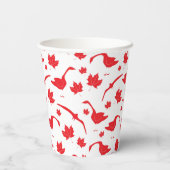 Gobelets En Papier Bernaches du Canada et Feuilles de l'érable - drap (Verso)