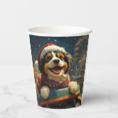 Gobelets En Papier Bernedoodle Roller Dessous de verre Noël (Verso)