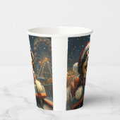 Gobelets En Papier Bernedoodle Roller Dessous de verre Noël (Gauche)