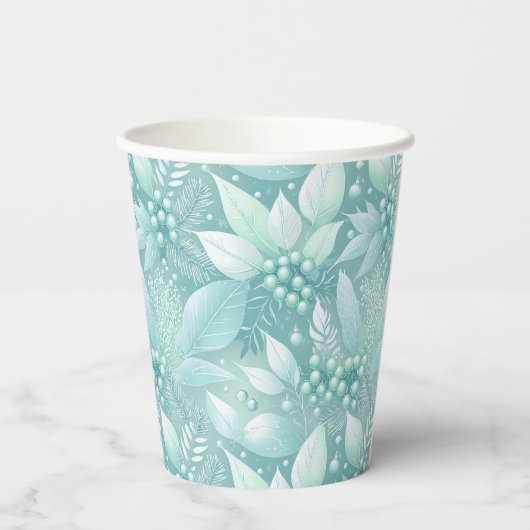 Gobelets En Papier Berries de Noël côtier Motif #7 ID1009 (Verso)