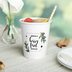 Gobelets En Papier Berry First   1er anniversaire   Blueberry   Mimin