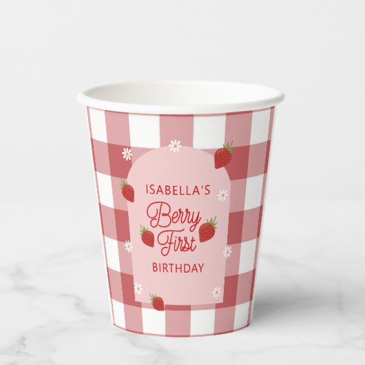 Gobelets En Papier Berry First Birday Paper Cup (Recto)