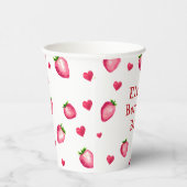 Gobelets En Papier Berry First Birthday Strawberry Hearts (Droite)