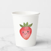 Gobelets En Papier Berry First Birthday Strawberry Party  (Verso)
