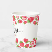 Gobelets En Papier Berry First Strawberry 1er fête d'anniversaire Per (Gauche)
