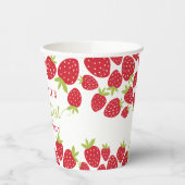 Gobelets En Papier Berry First Strawberry 1er fête d'anniversaire Per (Gauche)
