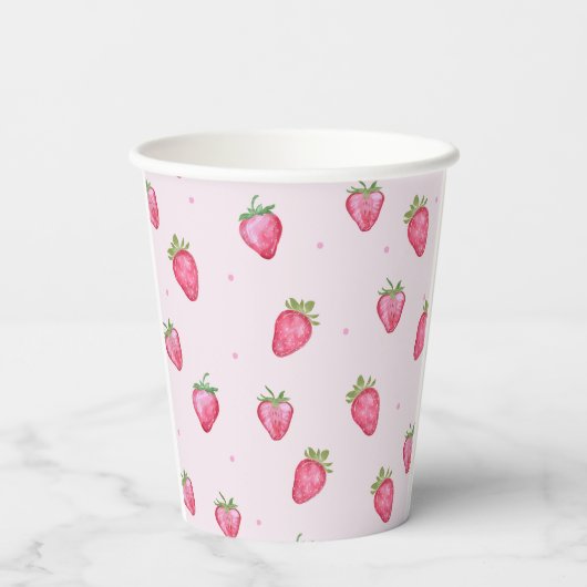 Gobelets En Papier Berry fraise Baby shower sucré (Verso)