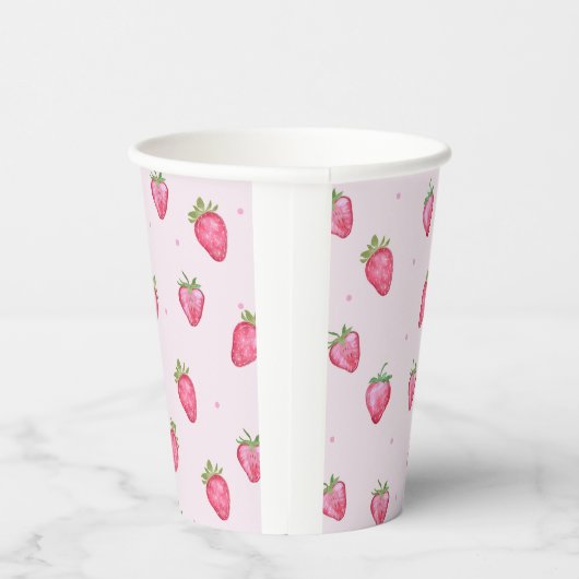 Gobelets En Papier Berry fraise Baby shower sucré (Droite)