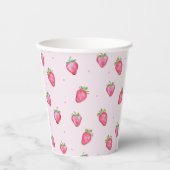 Gobelets En Papier Berry fraise Baby shower sucré (Recto)