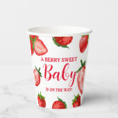 Gobelets En Papier Berry fraise Baby shower sucré Sur le chemin (Verso)