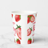 Gobelets En Papier Berry fraise Baby shower sucré Sur le chemin (Droite)