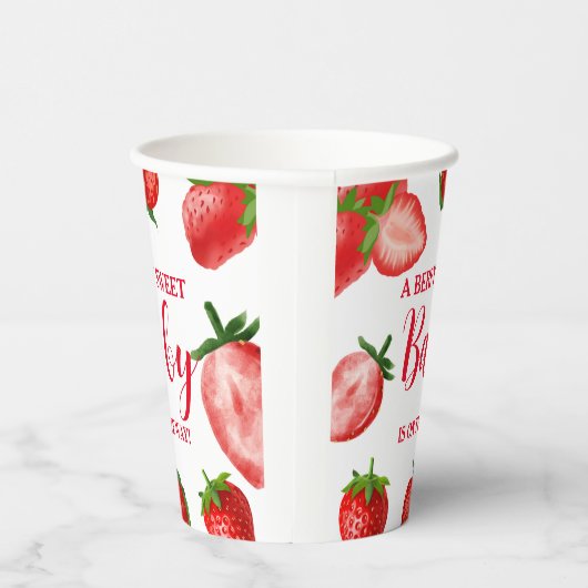 Gobelets En Papier Berry fraise Baby shower sucré Sur le chemin (Droite)