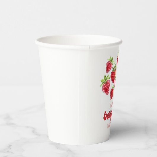 Gobelets En Papier Berry fraise Premier anniversaire (Droite)