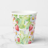 Gobelets En Papier Berry in love fraise nuptiale douche imprimé (Droite)